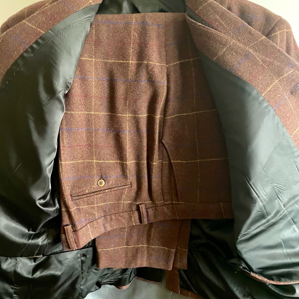 Brown Plaid three pice suit